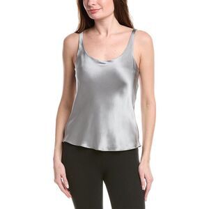 Josie Natori Womens  Allure Silk Tank Top, Metallic